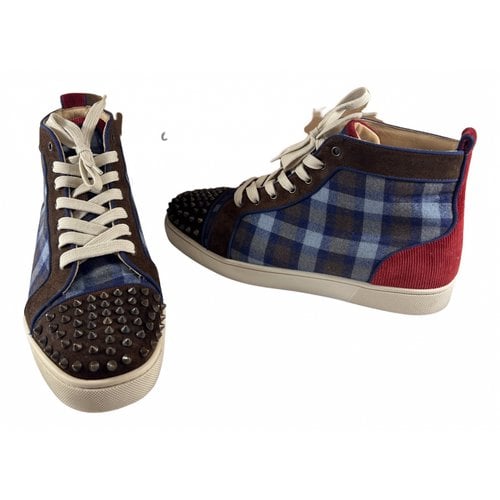 Pre-owned Christian Louboutin Leather High Trainers In Multicolour