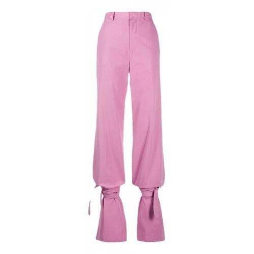 Pre-owned Attico Trousers In Pink