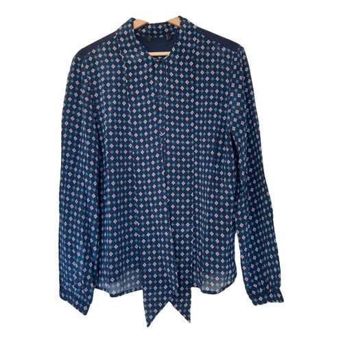 Pre-owned Max Mara Atelier Silk Blouse In Blue