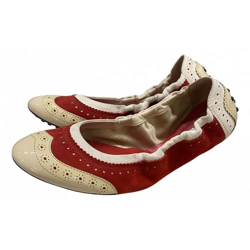Pre-owned Tod's Ballet Flats In Multicolour