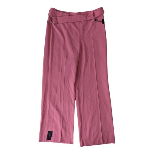 Pre-owned Akris Wool Trousers In Pink