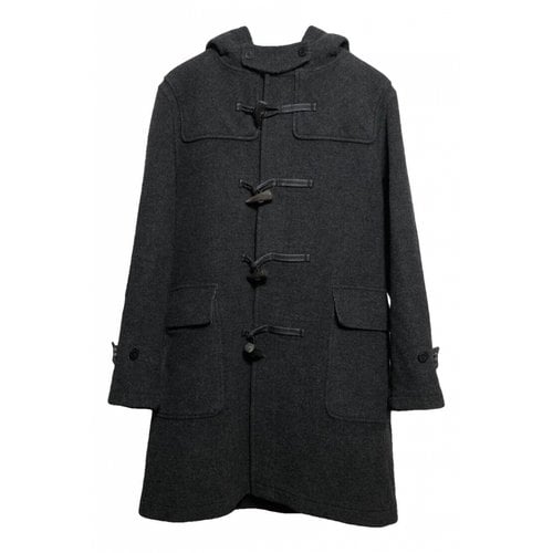 Pre-owned Burberry Wool Coat In Black