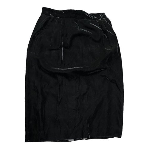 Pre-owned Dior Velvet Mid-length Skirt In Black