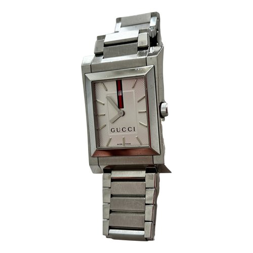 Pre-owned Gucci G-timeless Watch In Silver