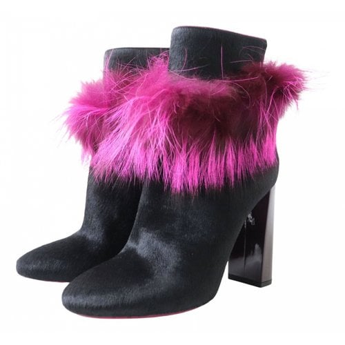 Pre-owned Fendi Leather Boots In Multicolour