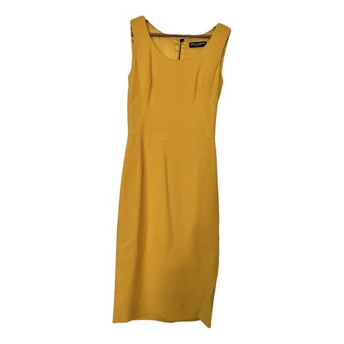 Pre-owned Dolce & Gabbana Mid-length Dress In Yellow