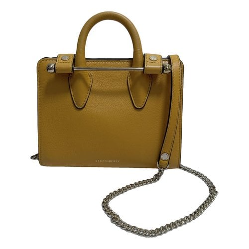 Pre-owned Strathberry Leather Mini Bag In Yellow