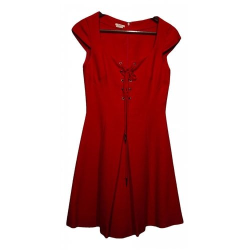 Pre-owned Miu Miu Wool Mini Dress In Red