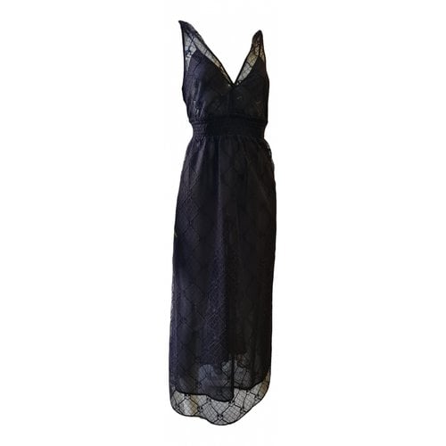 Pre-owned Pinko Lace Mid-length Dress In Black