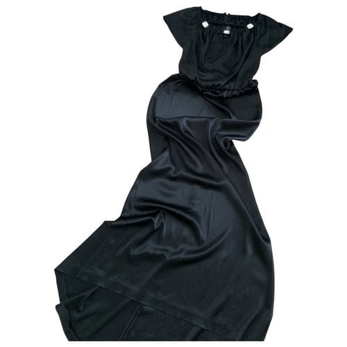 Pre-owned St John Maxi Dress In Black