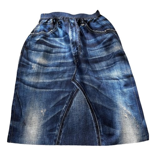 Pre-owned Junya Watanabe Mid-length Skirt In Blue