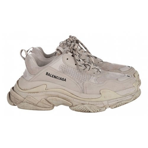 Pre-owned Balenciaga Trainers In Beige