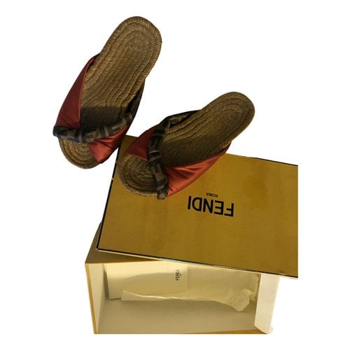 Pre-owned Fendi Cloth Sandal In Other