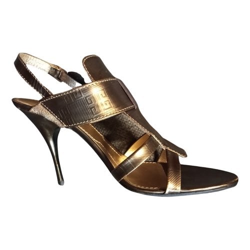 Pre-owned Givenchy Leather Sandal In Gold