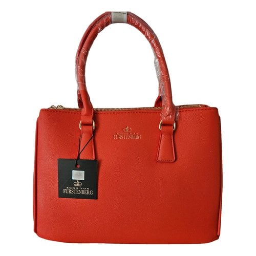 Pre-owned Diane Von Furstenberg Leather Bag In Orange