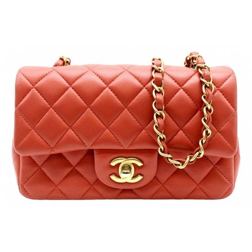 Pre-owned Chanel Leather Crossbody Bag In Red