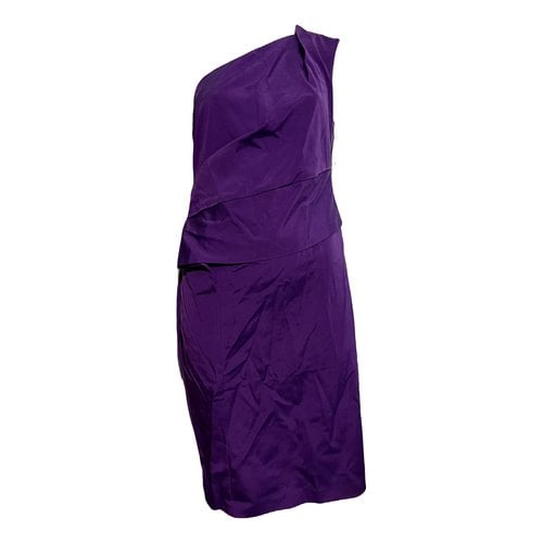 Pre-owned Escada Silk Mid-length Dress In Purple