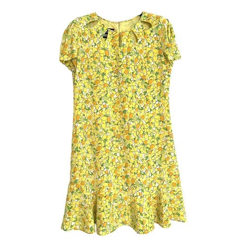 Pre-owned Moschino Silk Dress In Yellow