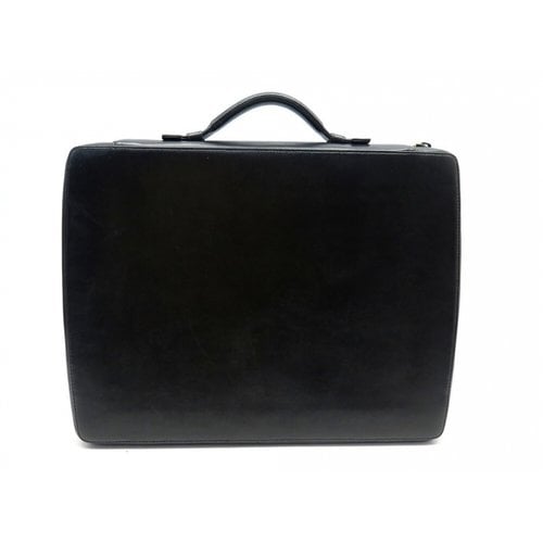 Pre-owned Montblanc Leather Handbag In Black