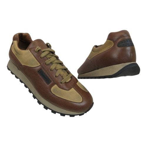 Pre-owned Church's Leather Low Trainers In Brown