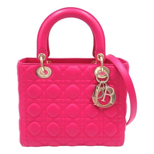 Pre-owned Dior Leather Tote In Pink