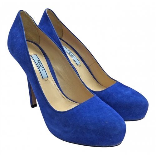 Pre-owned Prada Heels In Blue