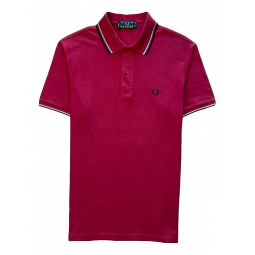 Pre-owned Fred Perry Polo Shirt In Burgundy