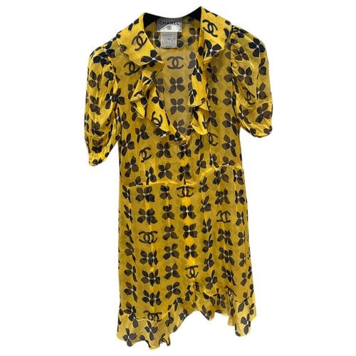 Pre-owned Chanel Silk Tunic In Yellow