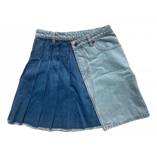 Pre-owned Mcq By Alexander Mcqueen Mini Skirt In Blue