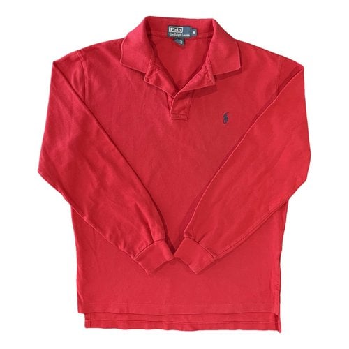 Pre-owned Polo Ralph Lauren Polo Classique Manches Longues Polo Shirt In Red