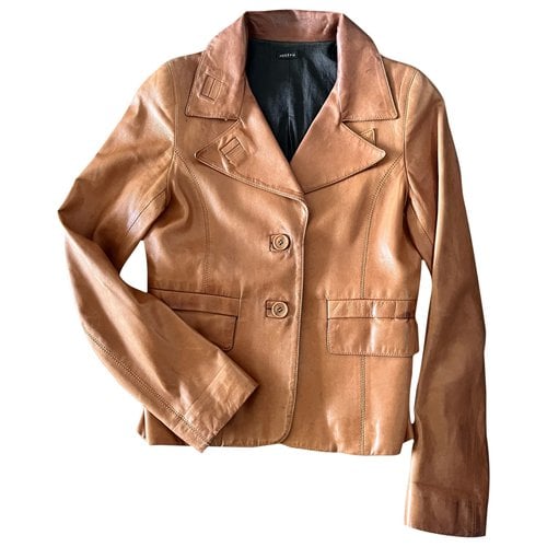 Pre-owned Joseph Leather Blazer In Brown