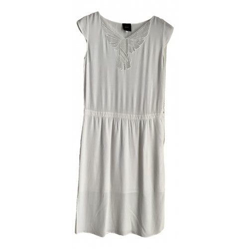 Pre-owned Idano Mid-length Dress In White