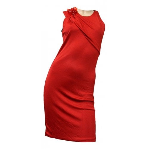 Pre-owned Gucci Silk Mid-length Dress In Red