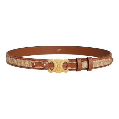 Pre-owned Celine Triomphe Leather Belt In Multicolour
