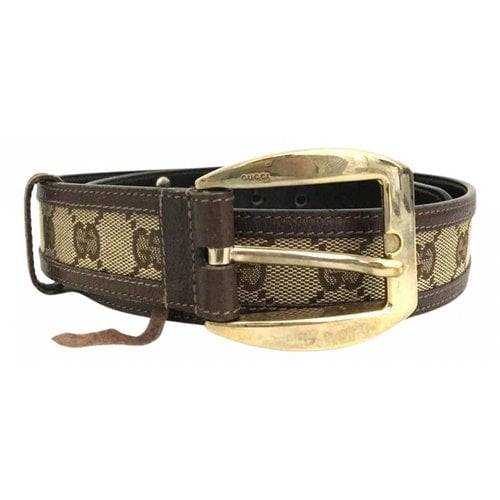 Pre-owned Gucci Cloth Belt In Brown