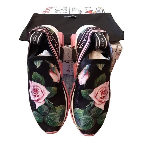 Pre-owned Dolce & Gabbana Sorrento Cloth Trainers In Multicolour