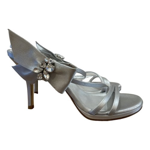 Pre-owned Loriblu Cloth Sandal In Silver