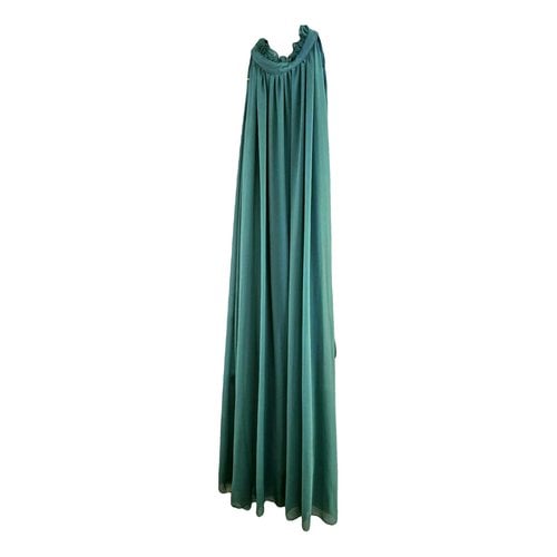 Pre-owned Sonia Rykiel Silk Maxi Dress In Green