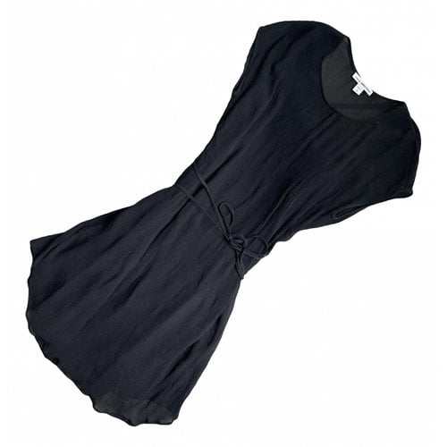 Pre-owned James Perse Silk Mini Dress In Black