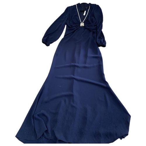 Pre-owned Reem Acra Maxi Dress In Blue