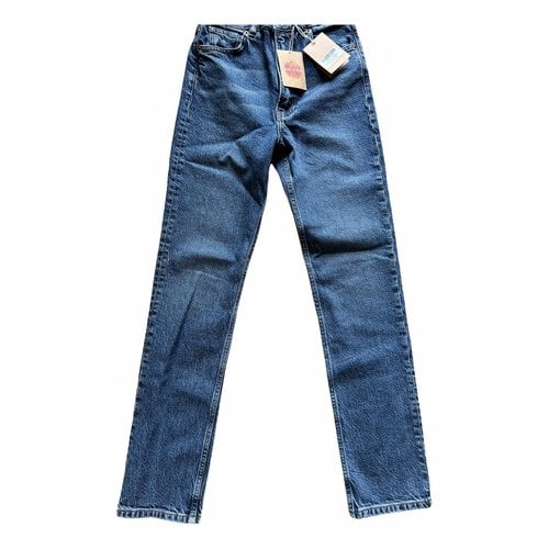 Pre-owned Reformation Slim Jeans In Blue