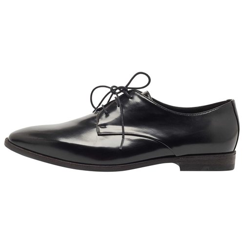 Pre-owned Burberry Leather Lace Ups In Black