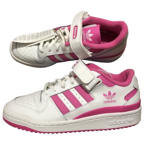 Pre-owned Adidas Originals Forum 84 Leather Trainers In Pink