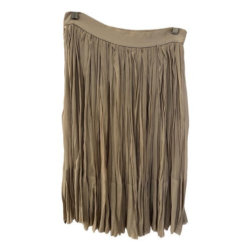 Pre-owned Chloé Linen Mid-length Skirt In Brown