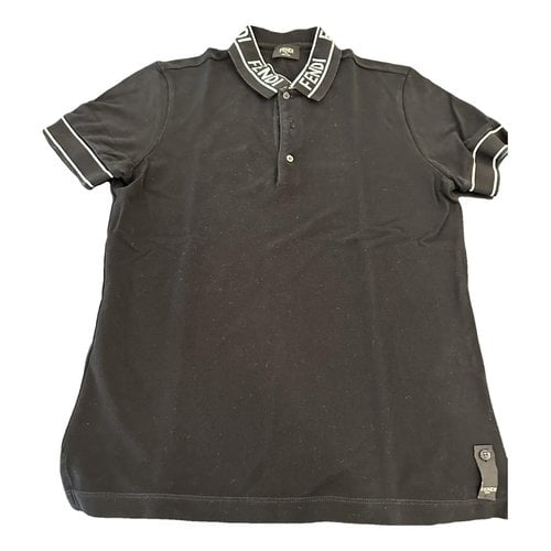 Pre-owned Fendi Polo Shirt In Black