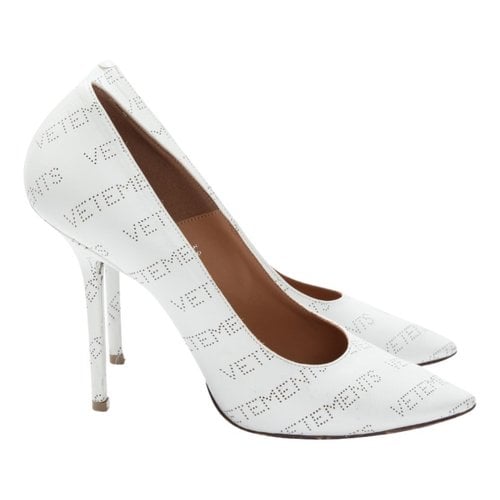 Pre-owned Vetements Leather Heels In White
