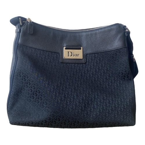 Pre-owned Dior Cloth Crossbody Bag In Black