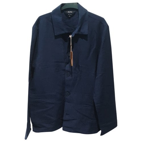 Pre-owned Apc Linen Shirt In Navy