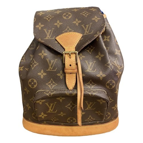 Pre-owned Louis Vuitton Montsouris Vintage Cloth Backpack In Other