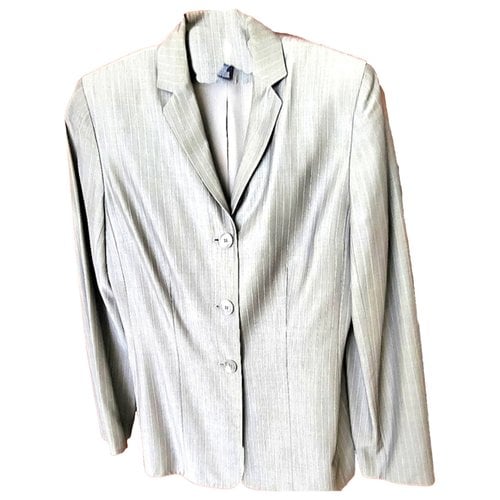 Pre-owned Ann Taylor Suit Jacket In Grey